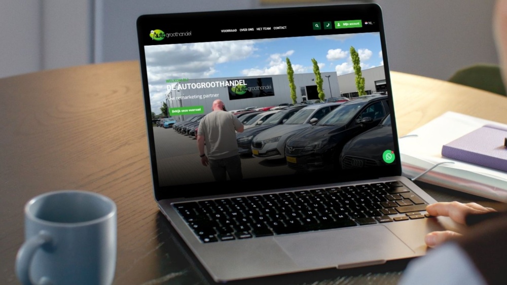 website de autogroothandel voor B2b