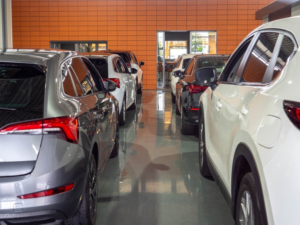 Bedrijfswagens in de winkel van De Autogroothandel